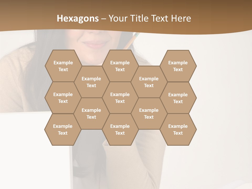 Successful Business Woman Positive Attitude Office PowerPoint Template