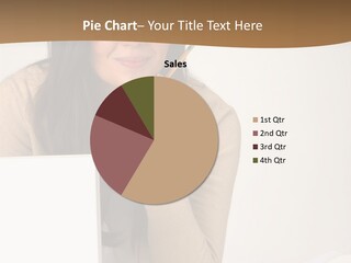 Successful Business Woman Positive Attitude Office PowerPoint Template