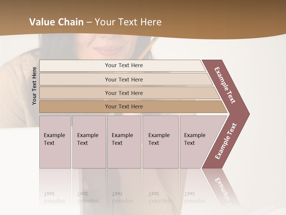 Successful Business Woman Positive Attitude Office PowerPoint Template