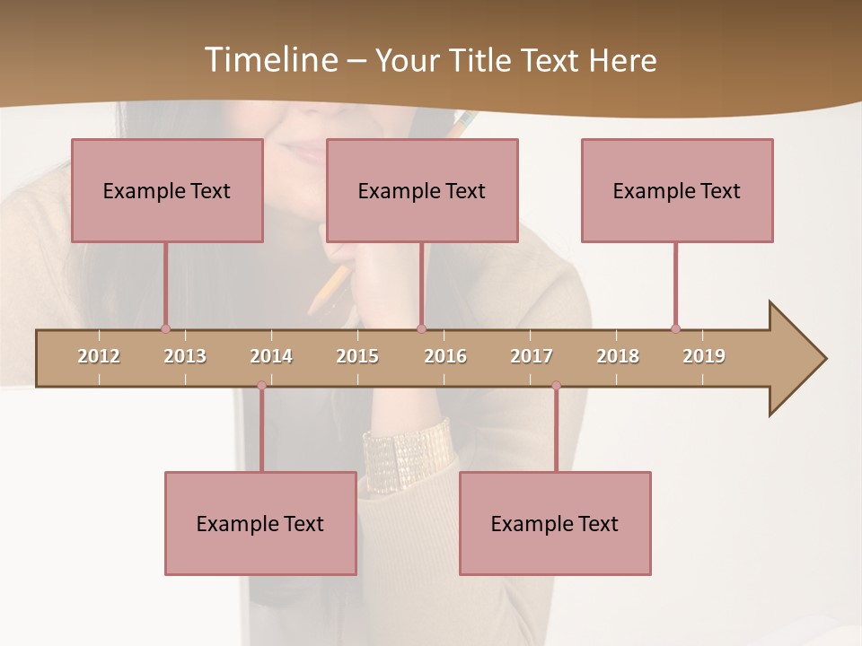 Successful Business Woman Positive Attitude Office PowerPoint Template