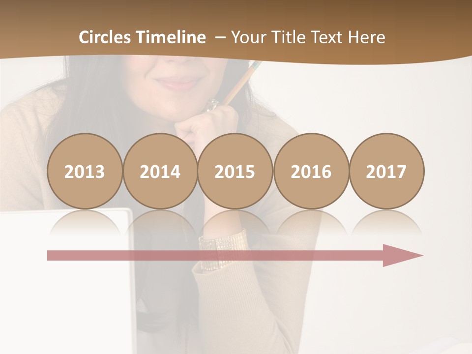 Successful Business Woman Positive Attitude Office PowerPoint Template