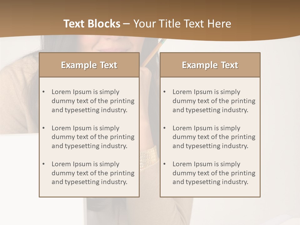 Successful Business Woman Positive Attitude Office PowerPoint Template