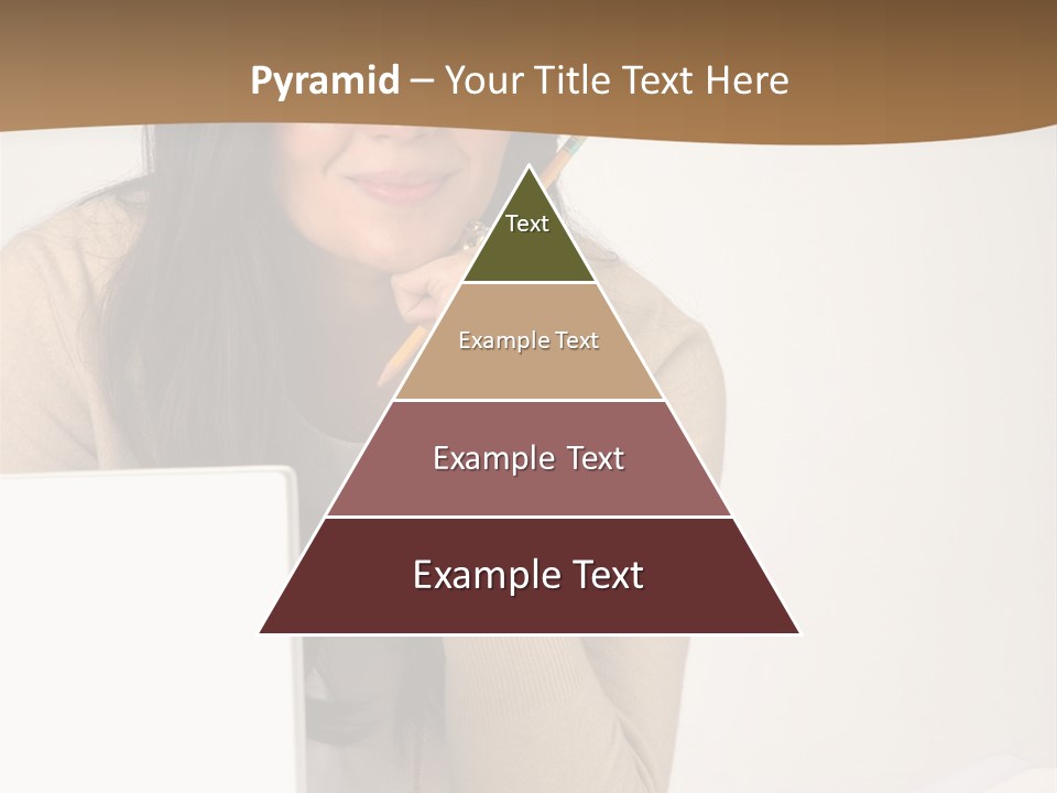 Successful Business Woman Positive Attitude Office PowerPoint Template