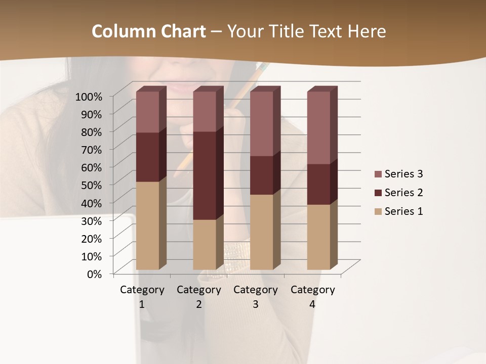 Successful Business Woman Positive Attitude Office PowerPoint Template