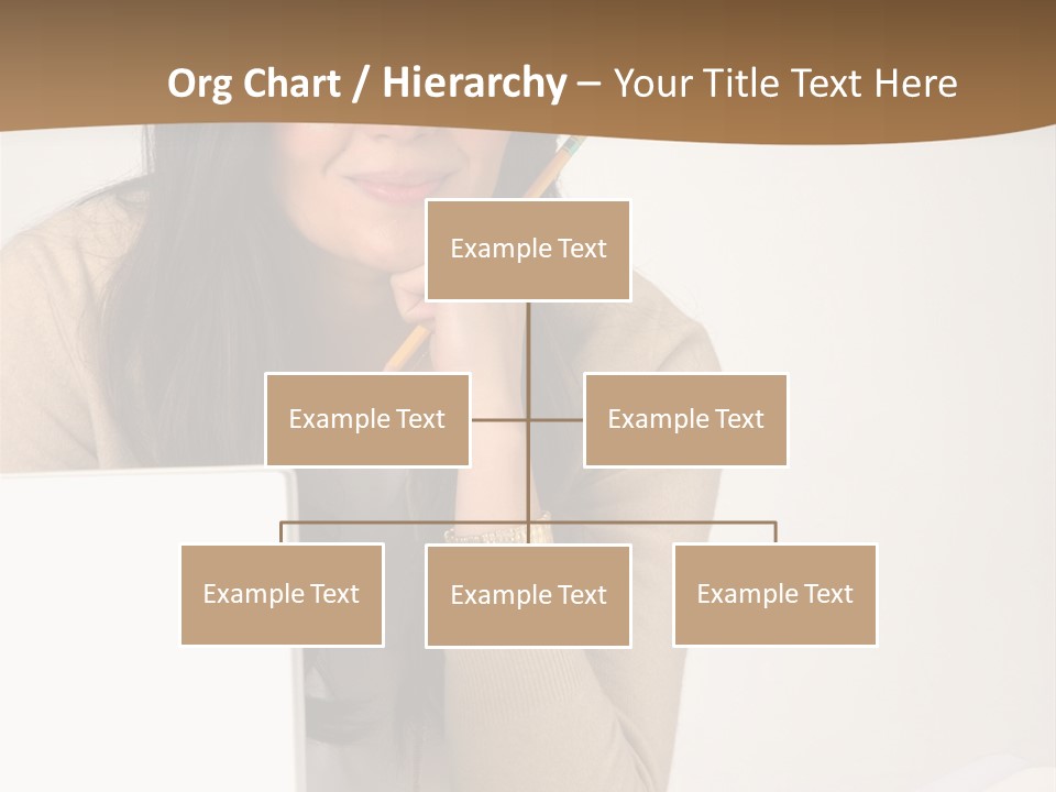 Successful Business Woman Positive Attitude Office PowerPoint Template