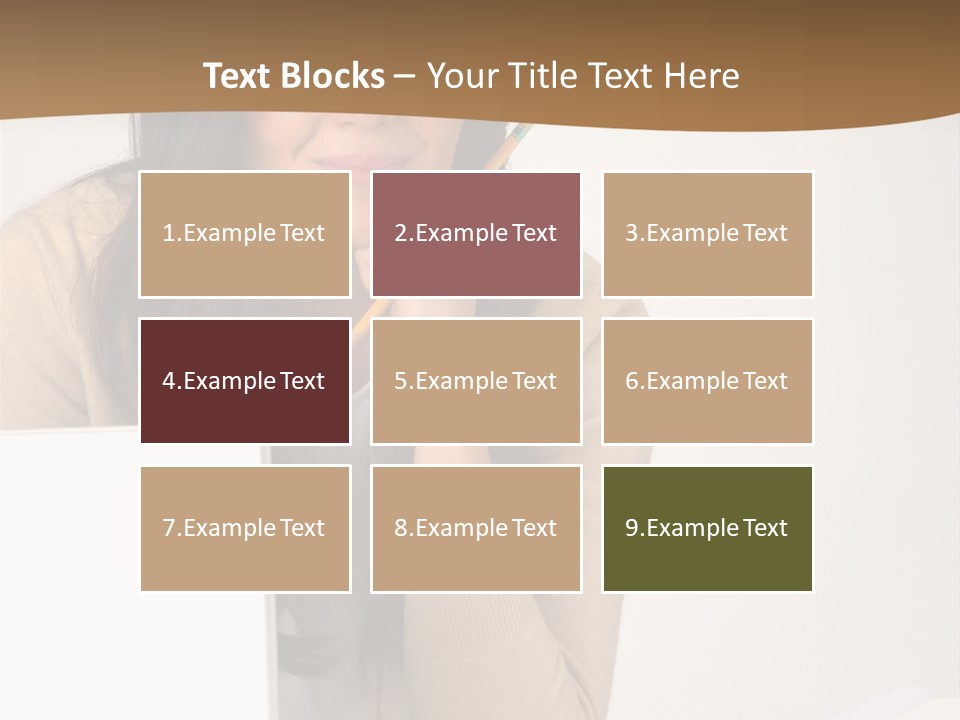 Successful Business Woman Positive Attitude Office PowerPoint Template