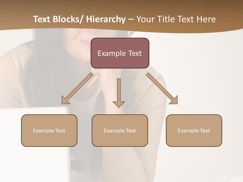 Successful Business Woman Positive Attitude Office PowerPoint Template