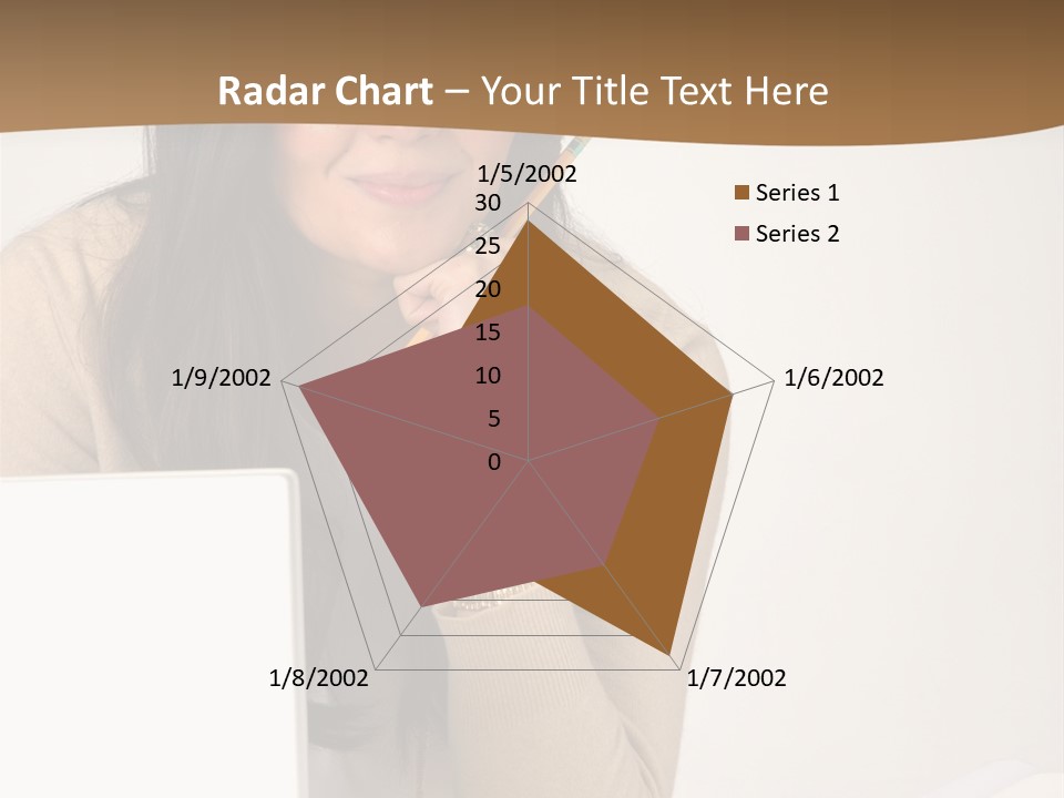 Successful Business Woman Positive Attitude Office PowerPoint Template