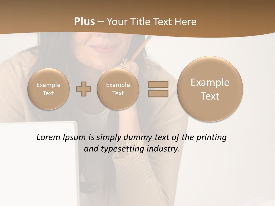 Successful Business Woman Positive Attitude Office PowerPoint Template