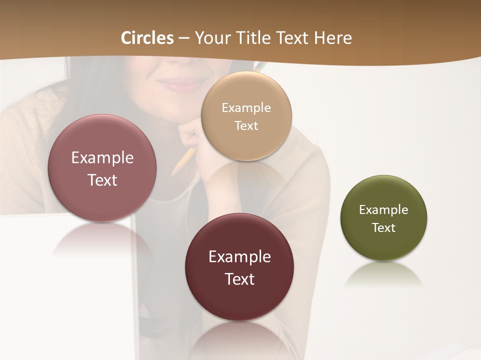 Successful Business Woman Positive Attitude Office PowerPoint Template