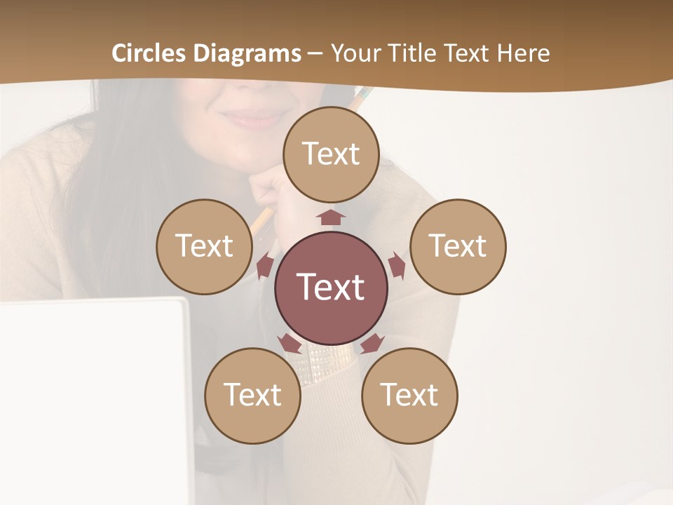 Successful Business Woman Positive Attitude Office PowerPoint Template