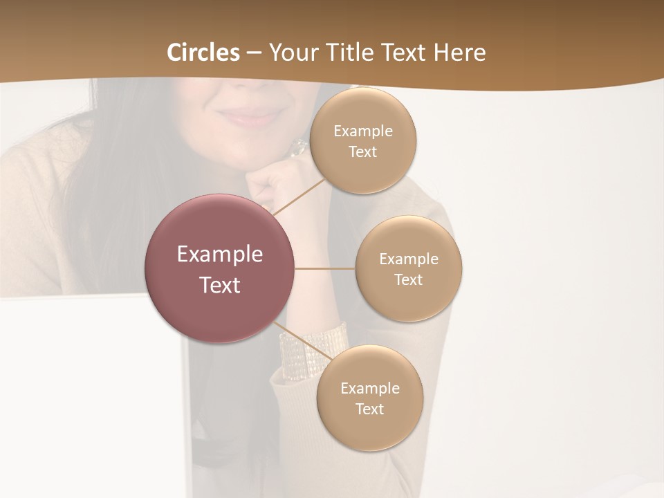 Successful Business Woman Positive Attitude Office PowerPoint Template