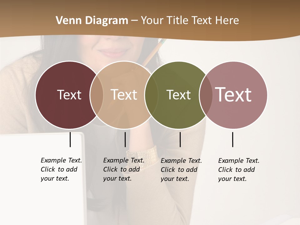 Successful Business Woman Positive Attitude Office PowerPoint Template