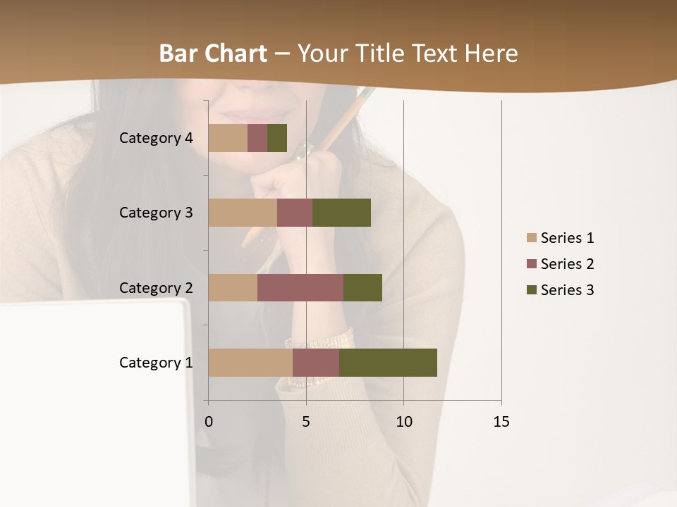 Successful Business Woman Positive Attitude Office PowerPoint Template