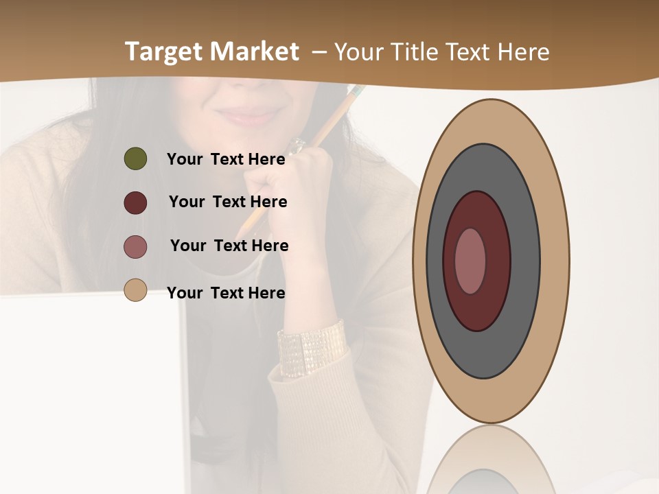 Successful Business Woman Positive Attitude Office PowerPoint Template