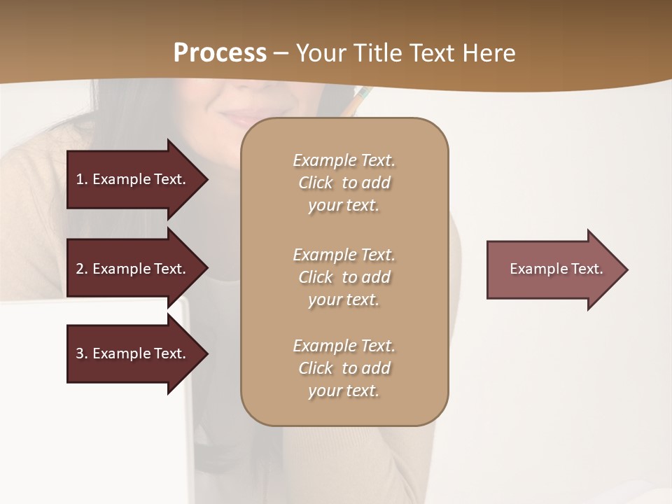 Successful Business Woman Positive Attitude Office PowerPoint Template