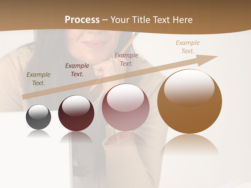 Successful Business Woman Positive Attitude Office PowerPoint Template