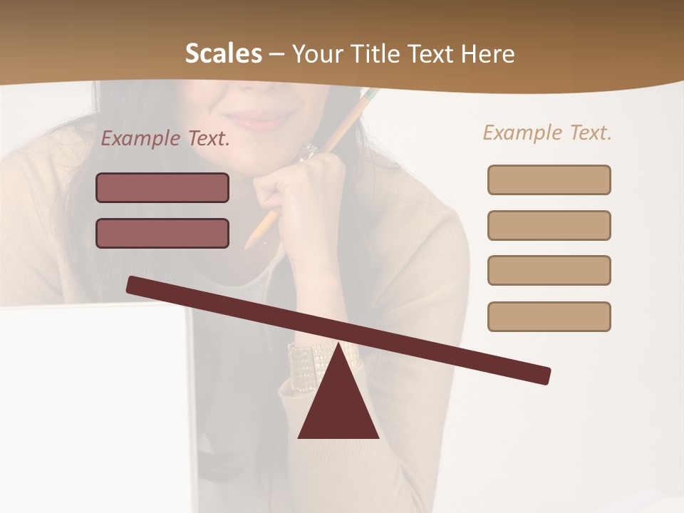 Successful Business Woman Positive Attitude Office PowerPoint Template