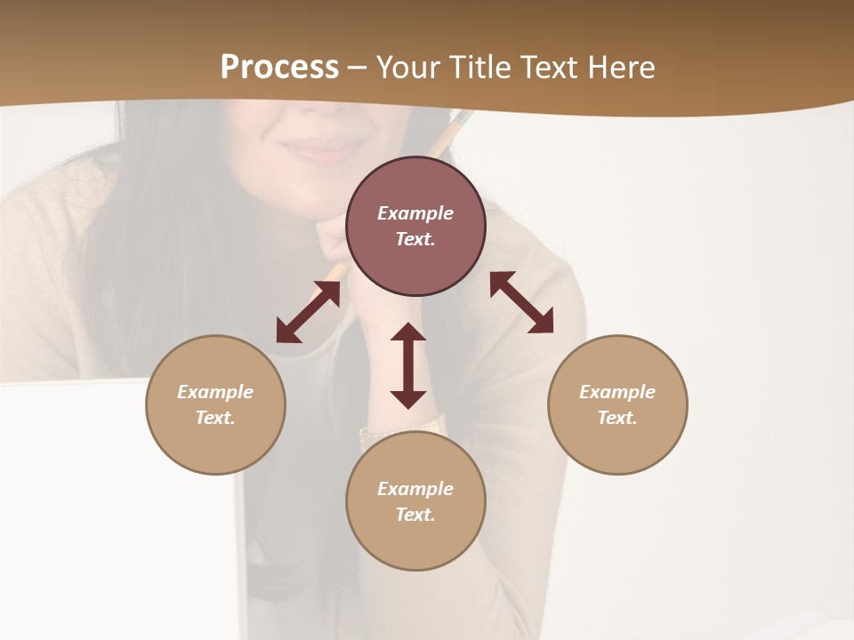 Successful Business Woman Positive Attitude Office PowerPoint Template