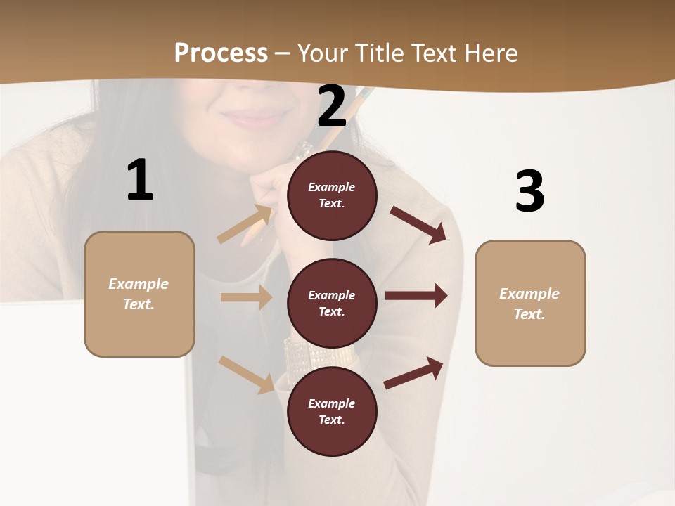 Successful Business Woman Positive Attitude Office PowerPoint Template