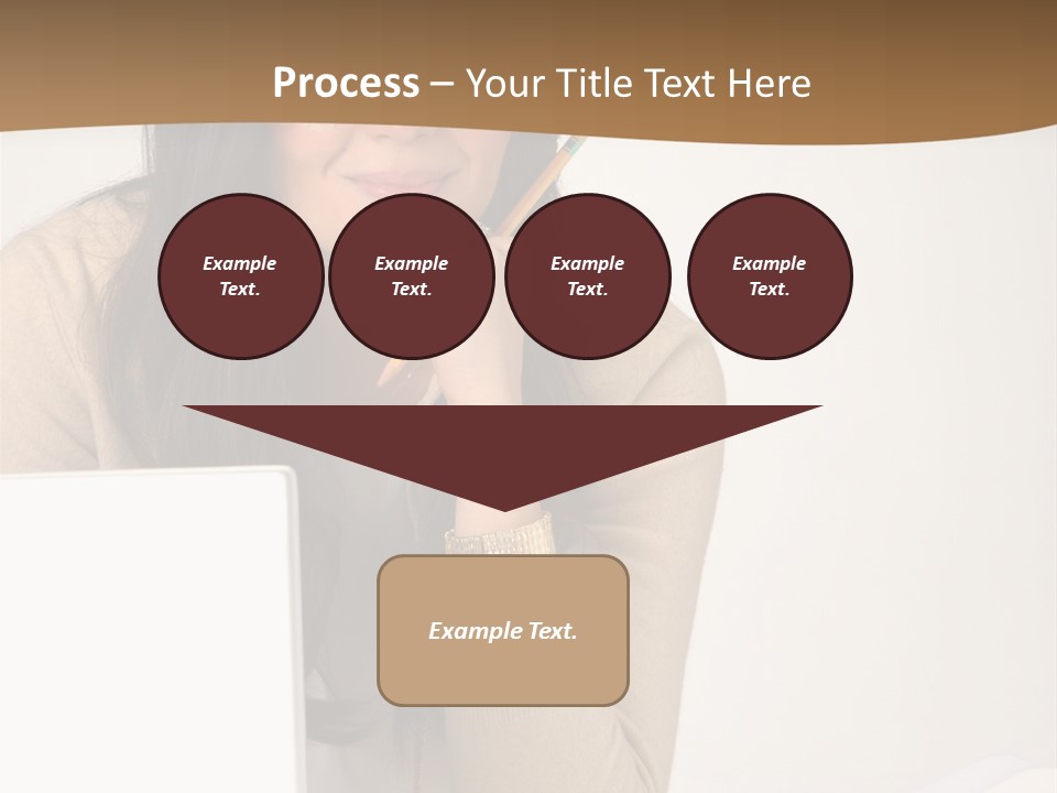 Successful Business Woman Positive Attitude Office PowerPoint Template