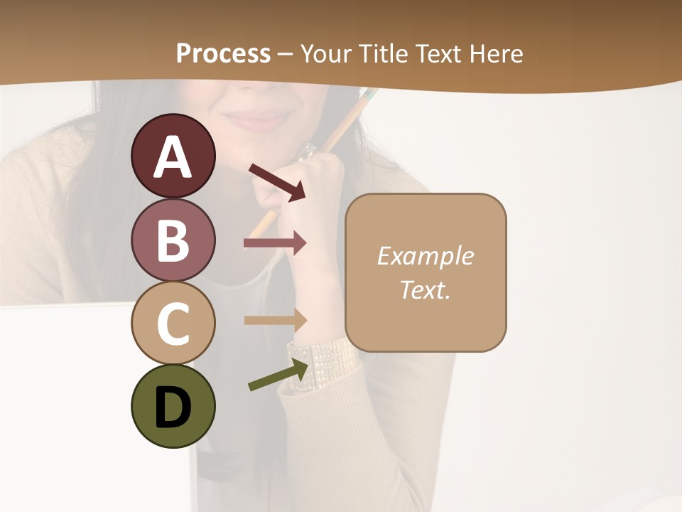 Successful Business Woman Positive Attitude Office PowerPoint Template