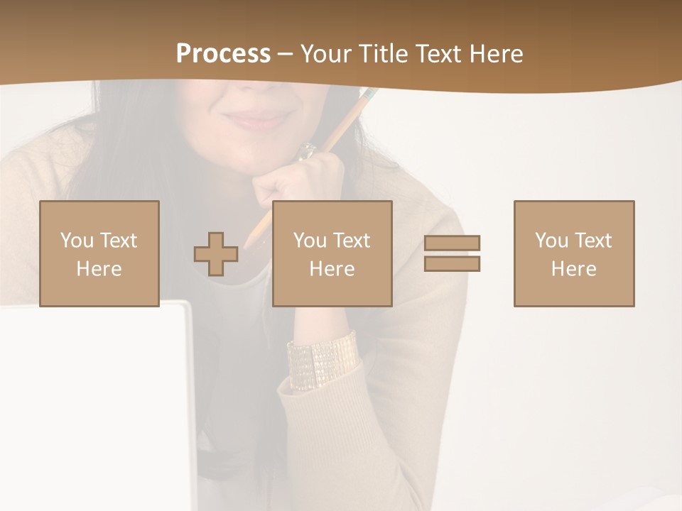 Successful Business Woman Positive Attitude Office PowerPoint Template