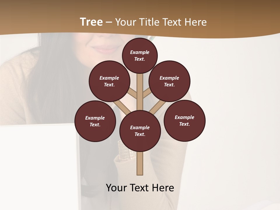 Successful Business Woman Positive Attitude Office PowerPoint Template