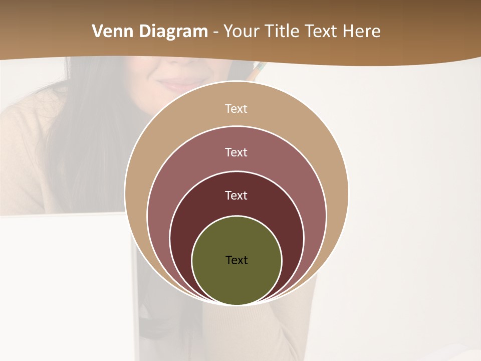 Successful Business Woman Positive Attitude Office PowerPoint Template