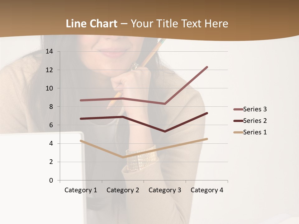 Successful Business Woman Positive Attitude Office PowerPoint Template