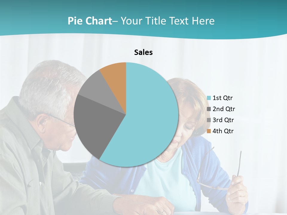 A Man And Woman Sitting At A Table Writing On A Piece Of Paper PowerPoint Template