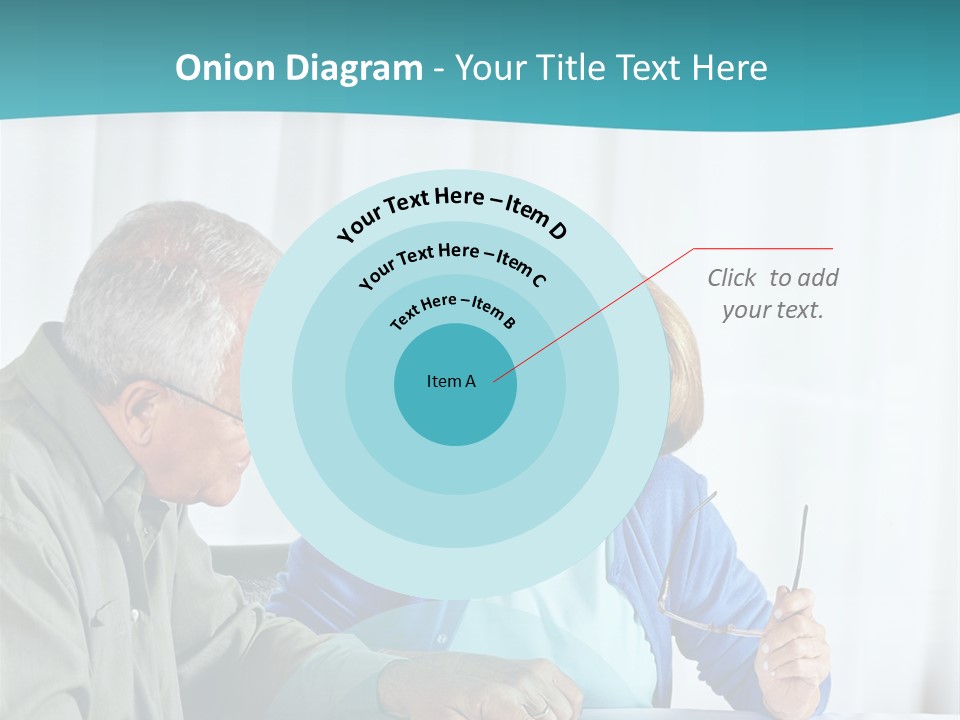 A Man And Woman Sitting At A Table Writing On A Piece Of Paper PowerPoint Template