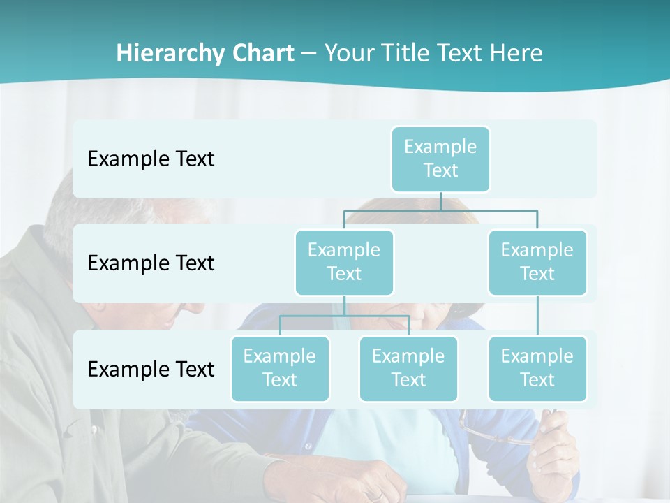 A Man And Woman Sitting At A Table Writing On A Piece Of Paper PowerPoint Template