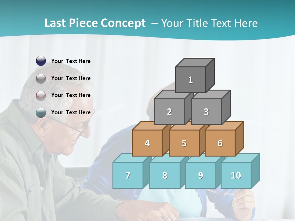 A Man And Woman Sitting At A Table Writing On A Piece Of Paper PowerPoint Template