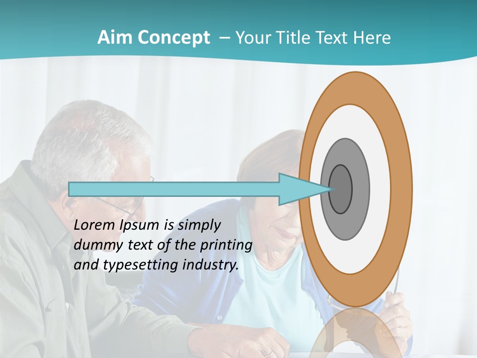 A Man And Woman Sitting At A Table Writing On A Piece Of Paper PowerPoint Template