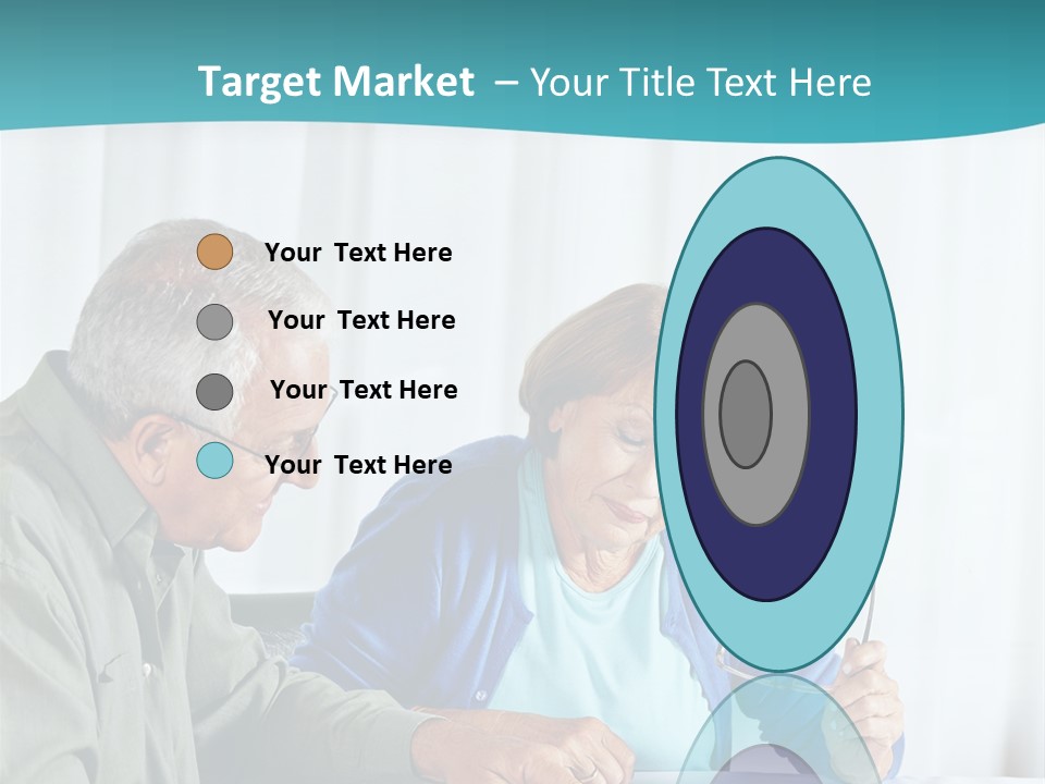 A Man And Woman Sitting At A Table Writing On A Piece Of Paper PowerPoint Template