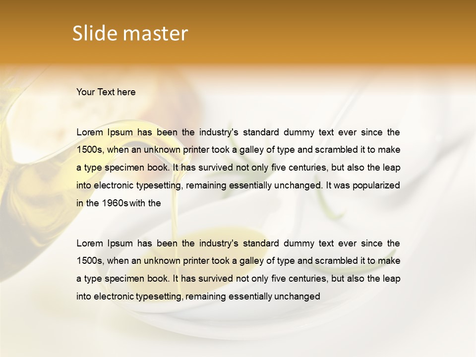 Utensil Bottle Italian PowerPoint Template