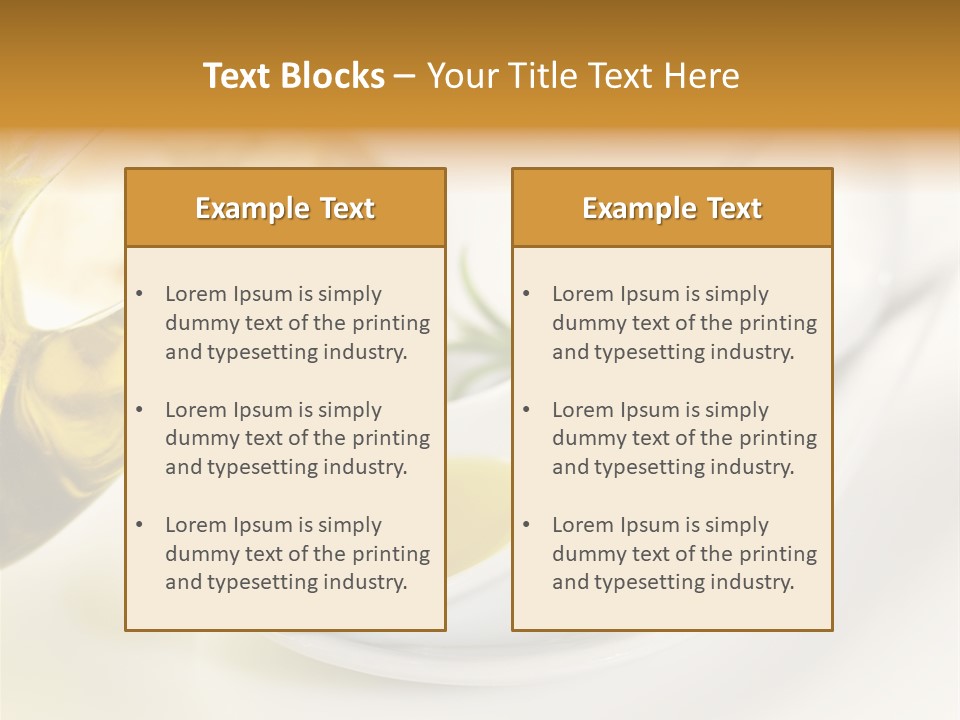 Utensil Bottle Italian PowerPoint Template