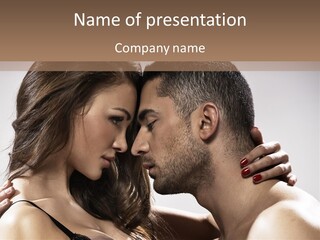 Hug Enamored Erotic PowerPoint Template