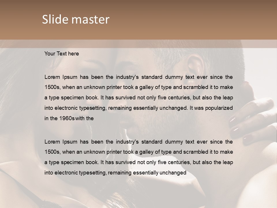 Hug Enamored Erotic PowerPoint Template