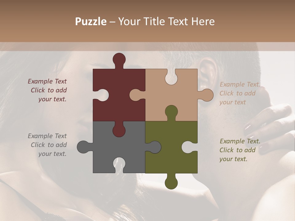 Hug Enamored Erotic PowerPoint Template