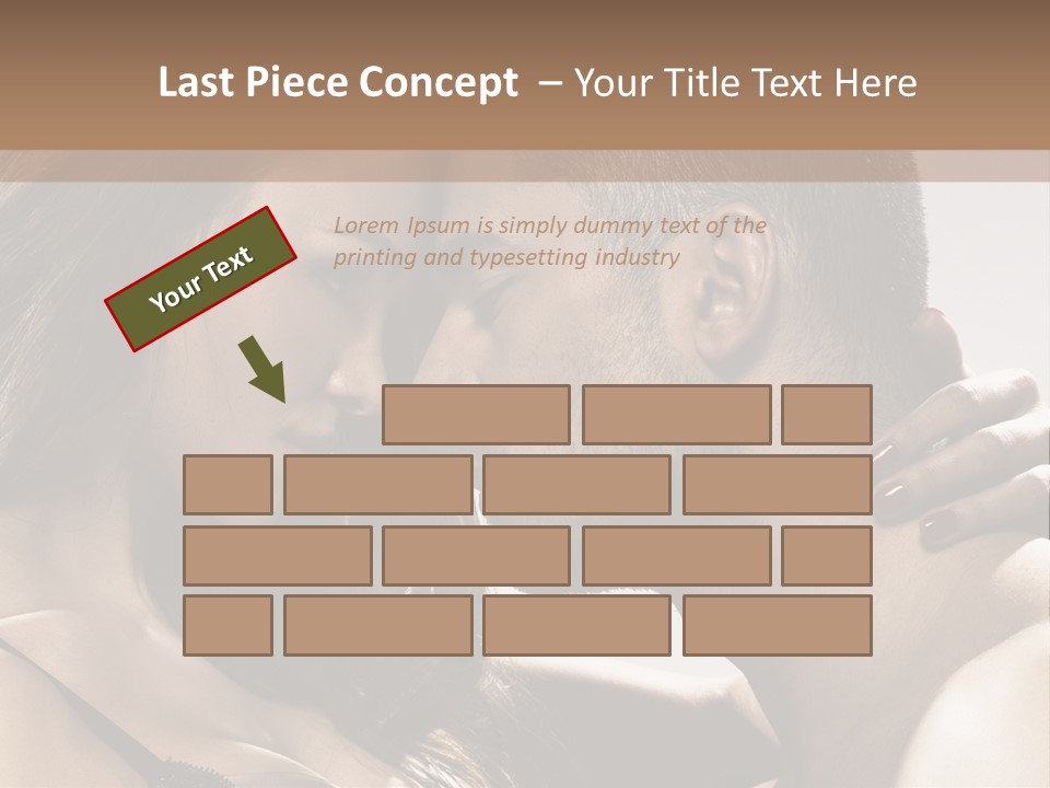 Hug Enamored Erotic PowerPoint Template
