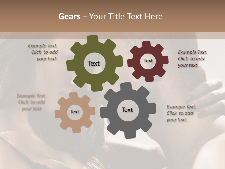 Hug Enamored Erotic PowerPoint Template