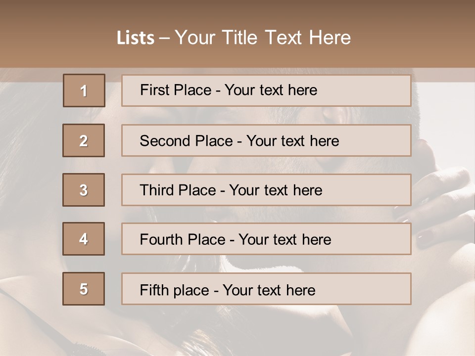 Hug Enamored Erotic PowerPoint Template