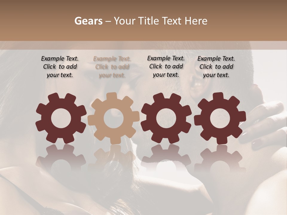 Hug Enamored Erotic PowerPoint Template