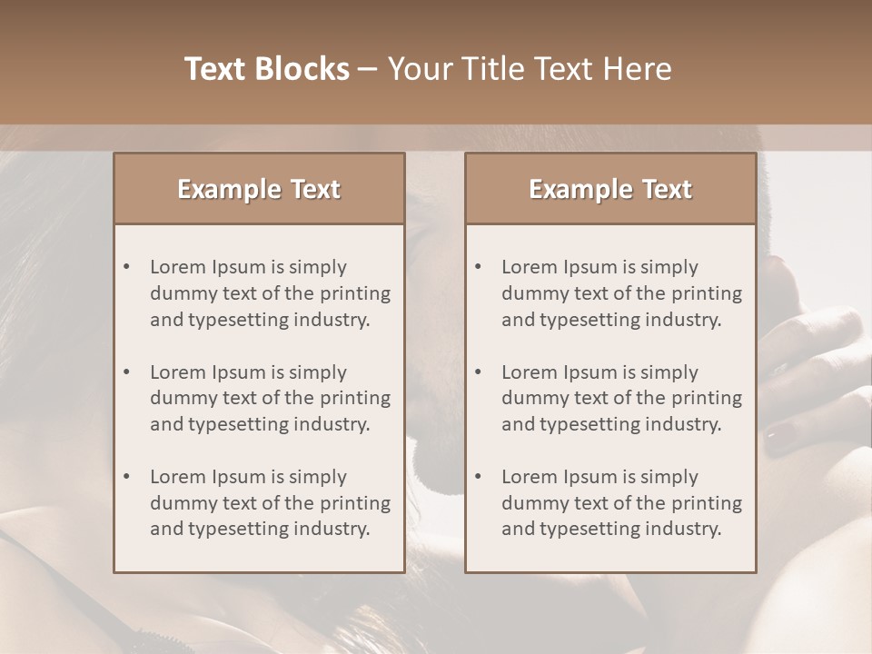 Hug Enamored Erotic PowerPoint Template