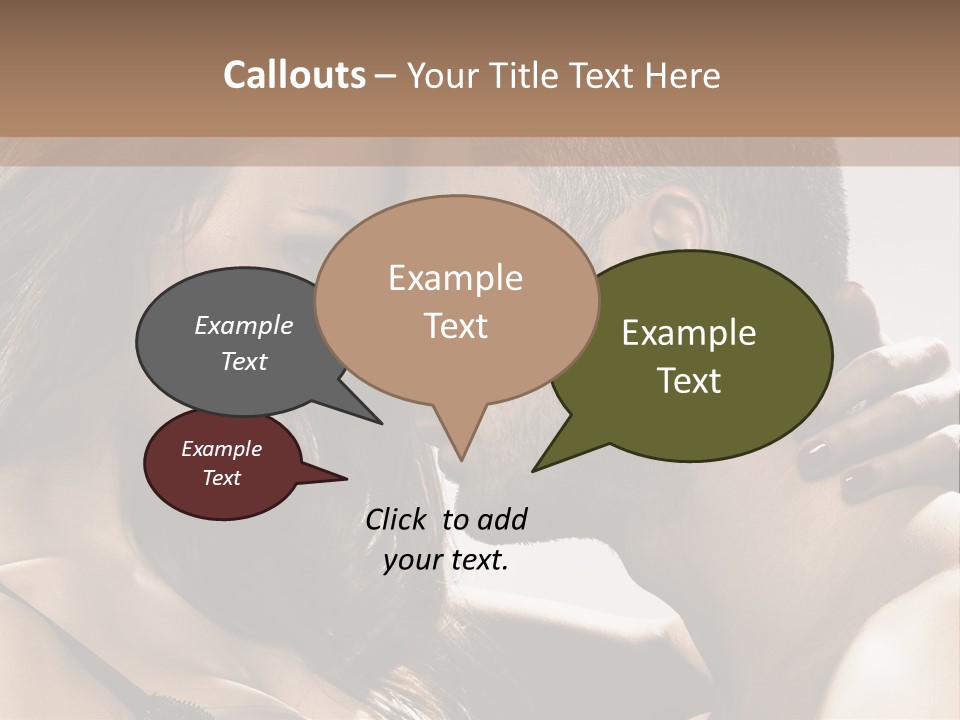 Hug Enamored Erotic PowerPoint Template