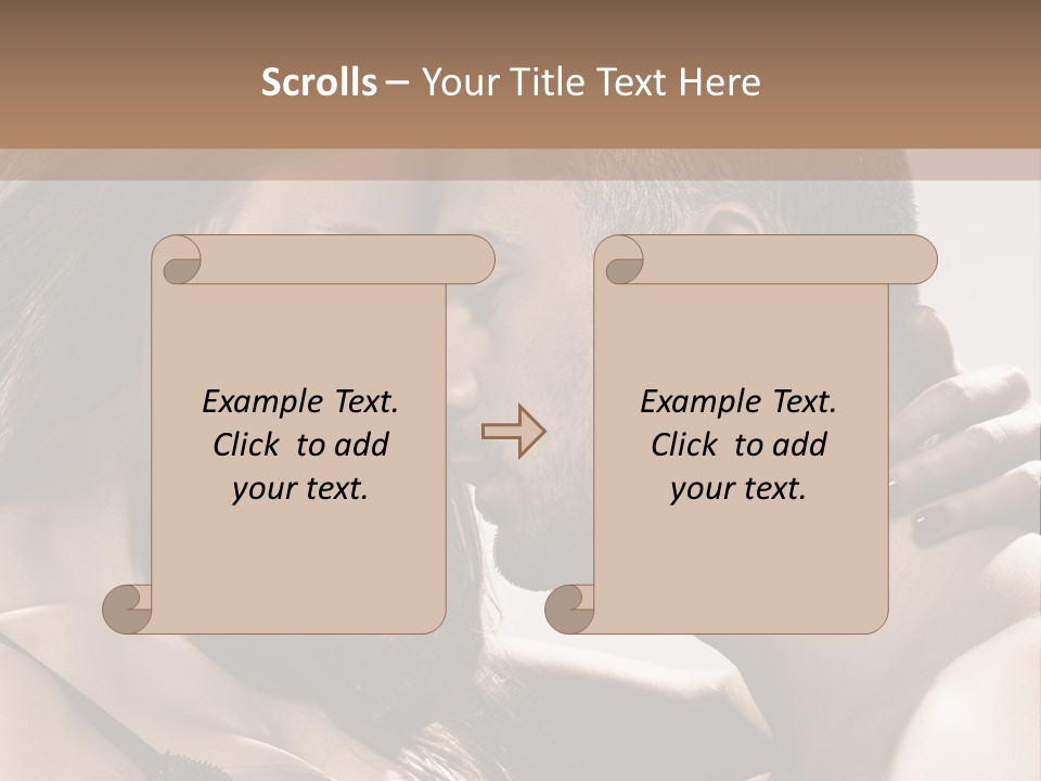 Hug Enamored Erotic PowerPoint Template