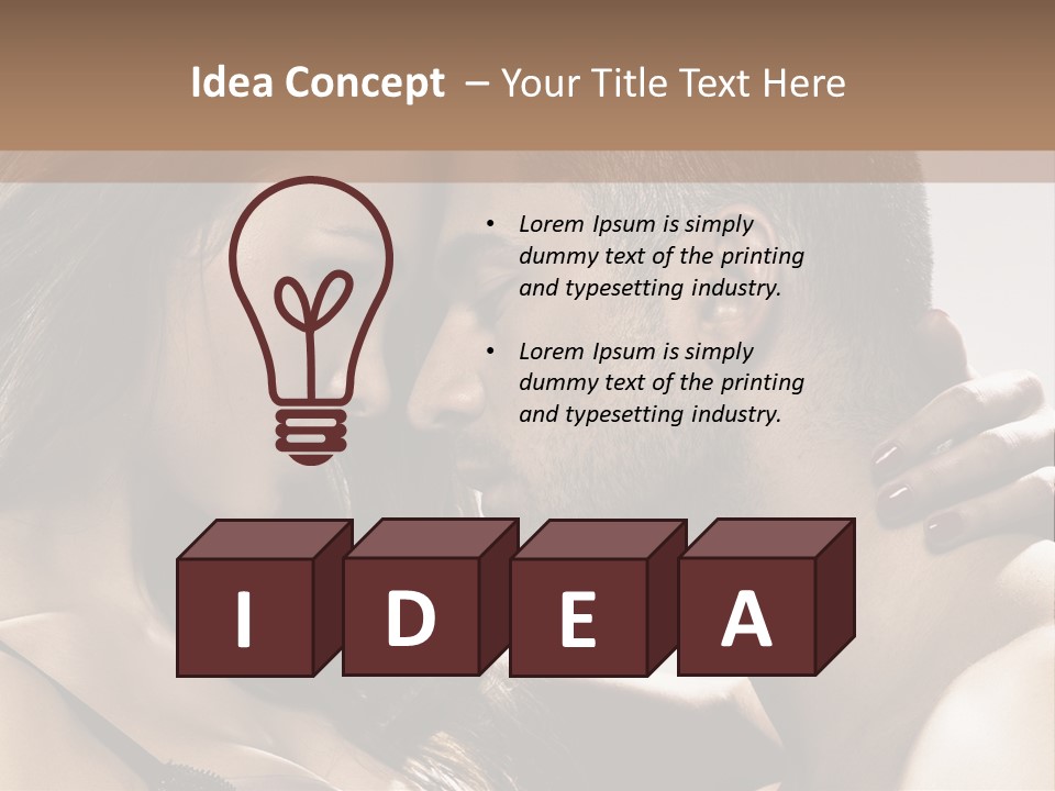 Hug Enamored Erotic PowerPoint Template