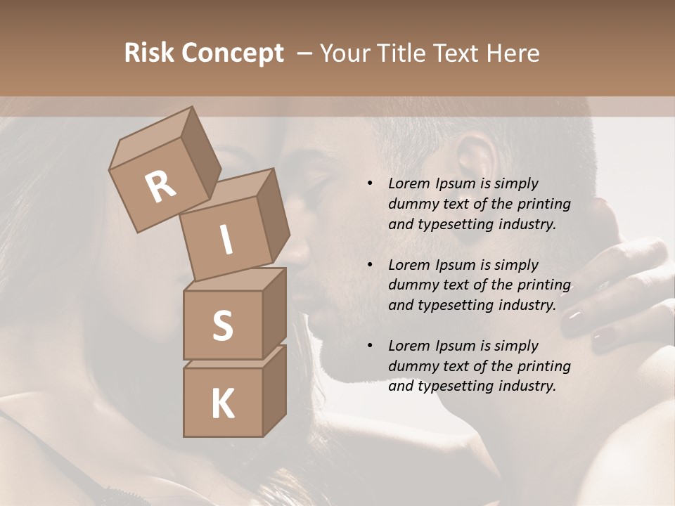 Hug Enamored Erotic PowerPoint Template